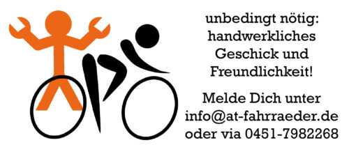 At Fahrräder, Dein Fahrradladen in der Lübecker Innenstadt, sucht ein:e Mitarbeiter:in fürs Schrauben, Beraten und Verkaufen im Dezember 2021