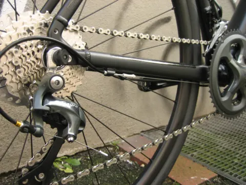Detail des Scott Metrix 20 Disc: Schaltwerk, Kassette und Kurbel