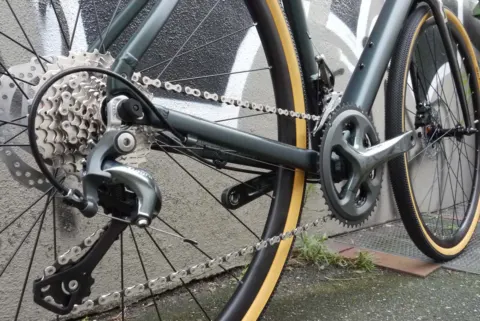 Detail des Scott Metrix 20: Schaltwerk, Kassette und Kurbel