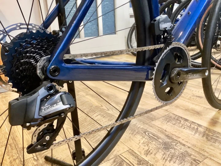 Detail des Scott Addict RC 20: Schaltwerk, Kassette und Kurbel