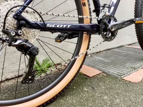 Detail des Scott Aspect 920: Schaltwerk, Kassette und Kurbel