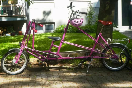 Tandem für Kind plus Erwachsene:n von Pedersen - ein Traum in Rosa und neu renoviert von at Fahrräder in Lübeck