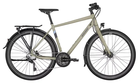 Das Bergamont Vitess 7 mit Diamantrahmen in Sandbeige, freigestellt von der Seite