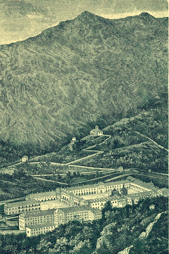 Santuario di Oropa – Ziel der 2. Etappe des Giro d'Italia am 5. Mai 2024 bei at Fahrräder, dem Fahrradladen aus Lübeck - Bild: xilografia, Public domain, via Wikimedia Commons